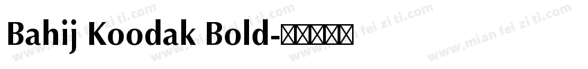 Bahij Koodak Bold字体转换